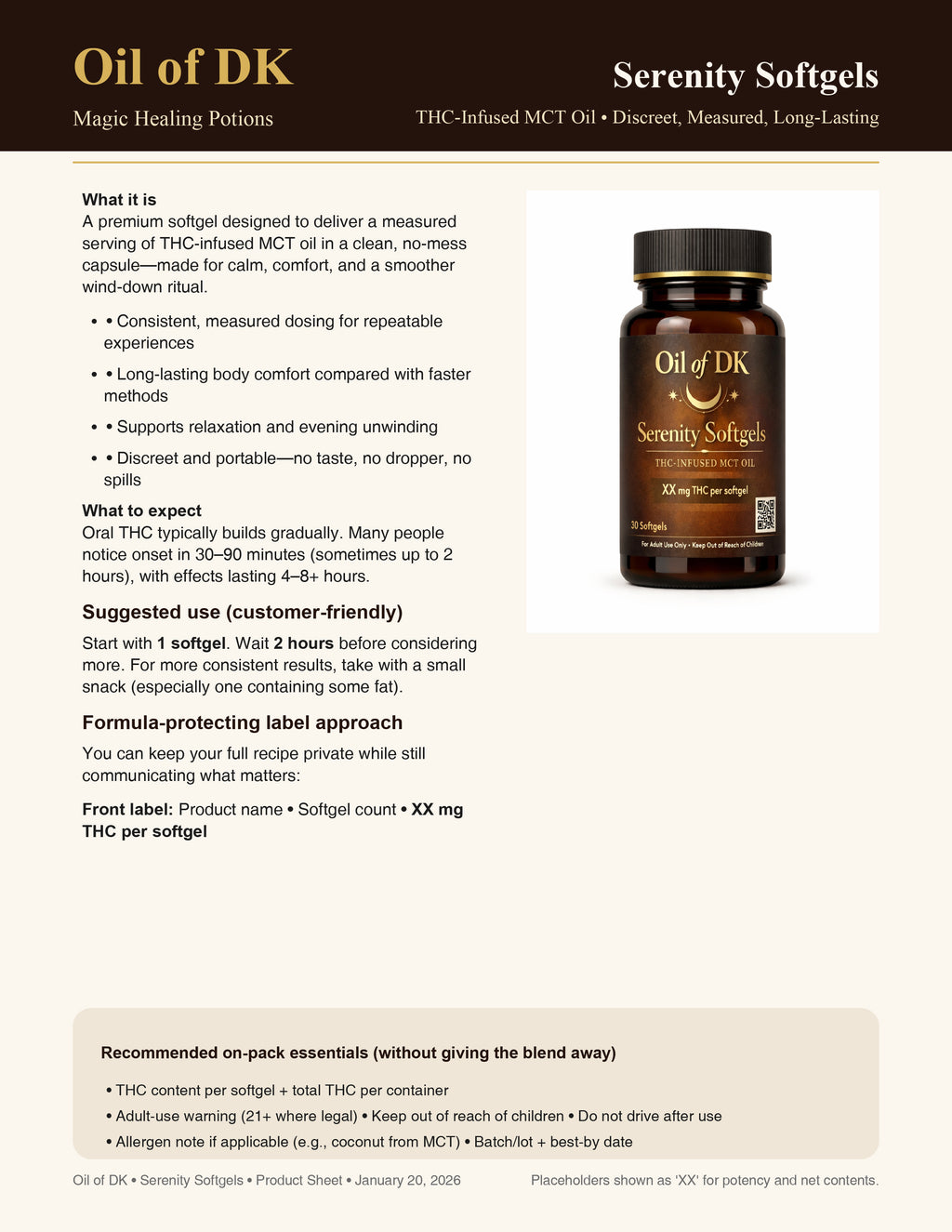 Oil of DK Serenity Softgels